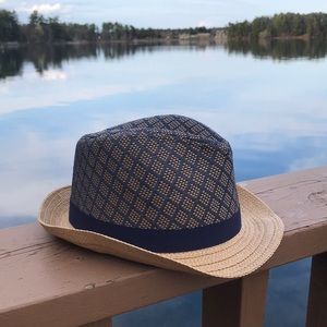 New straw fedora hat 194J